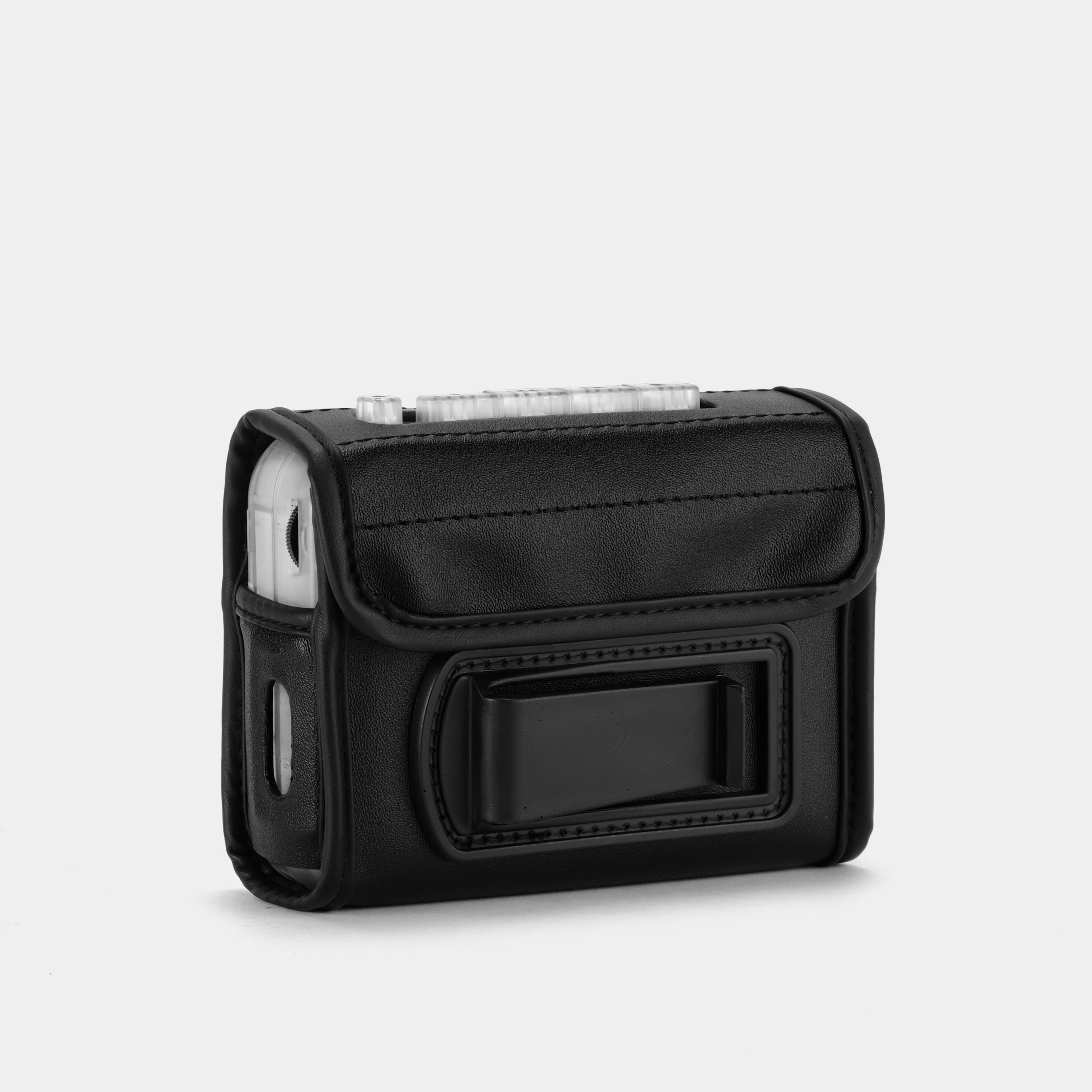 CP-81 Portable Cassette Player Black Leather Clip Case