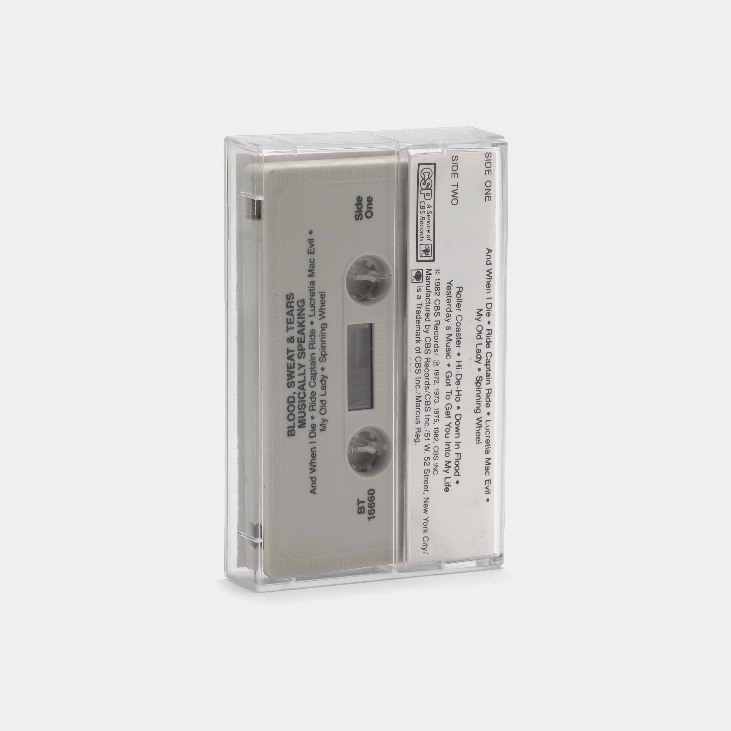 Blood, Sweat & Tears - Musically Speaking Cassette Tape