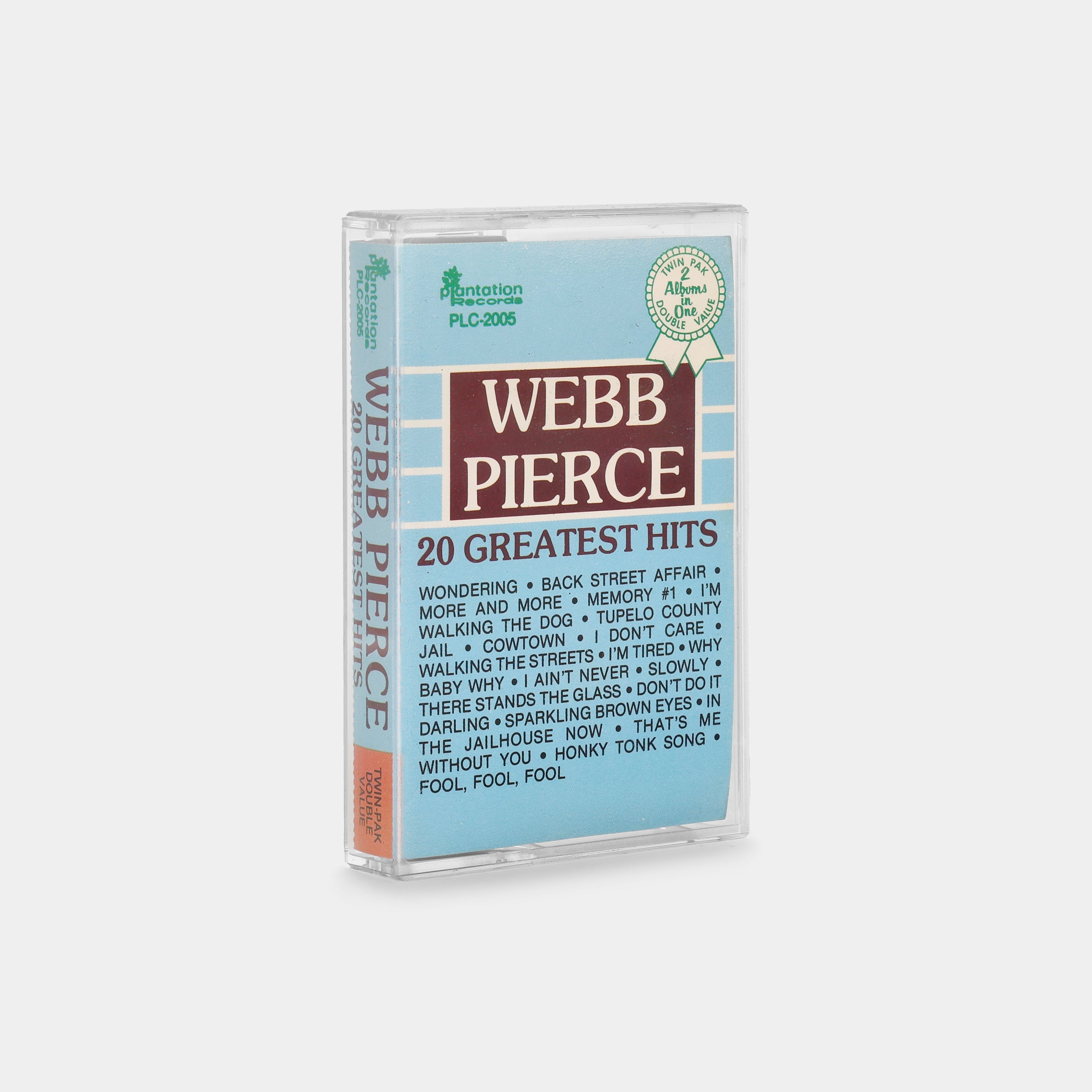 Webb Pierce - 20 Greatest Hits Cassette Tape