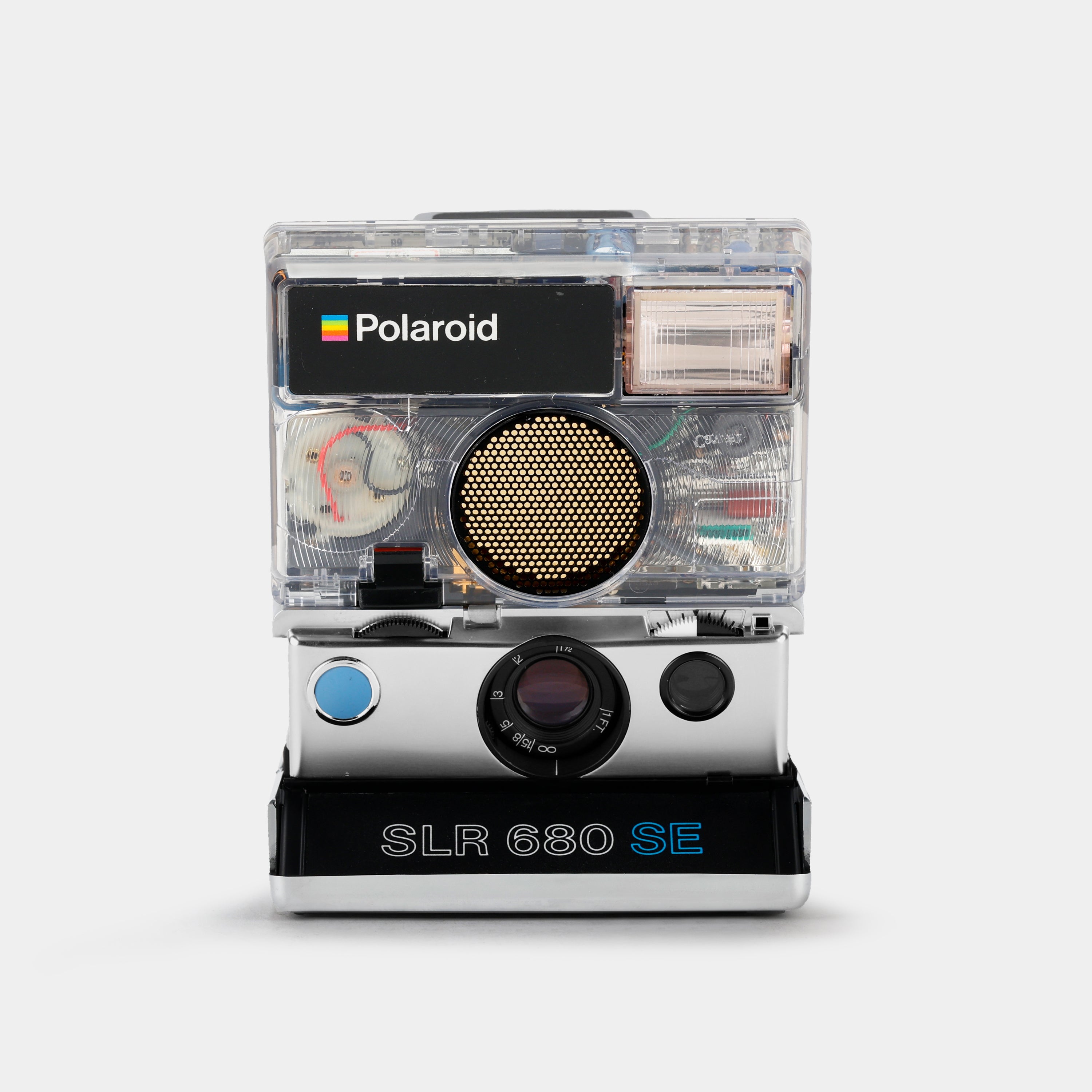 Polaroid 600 SLR 680 SE Chrome & Clear Folding Instant Film Camera