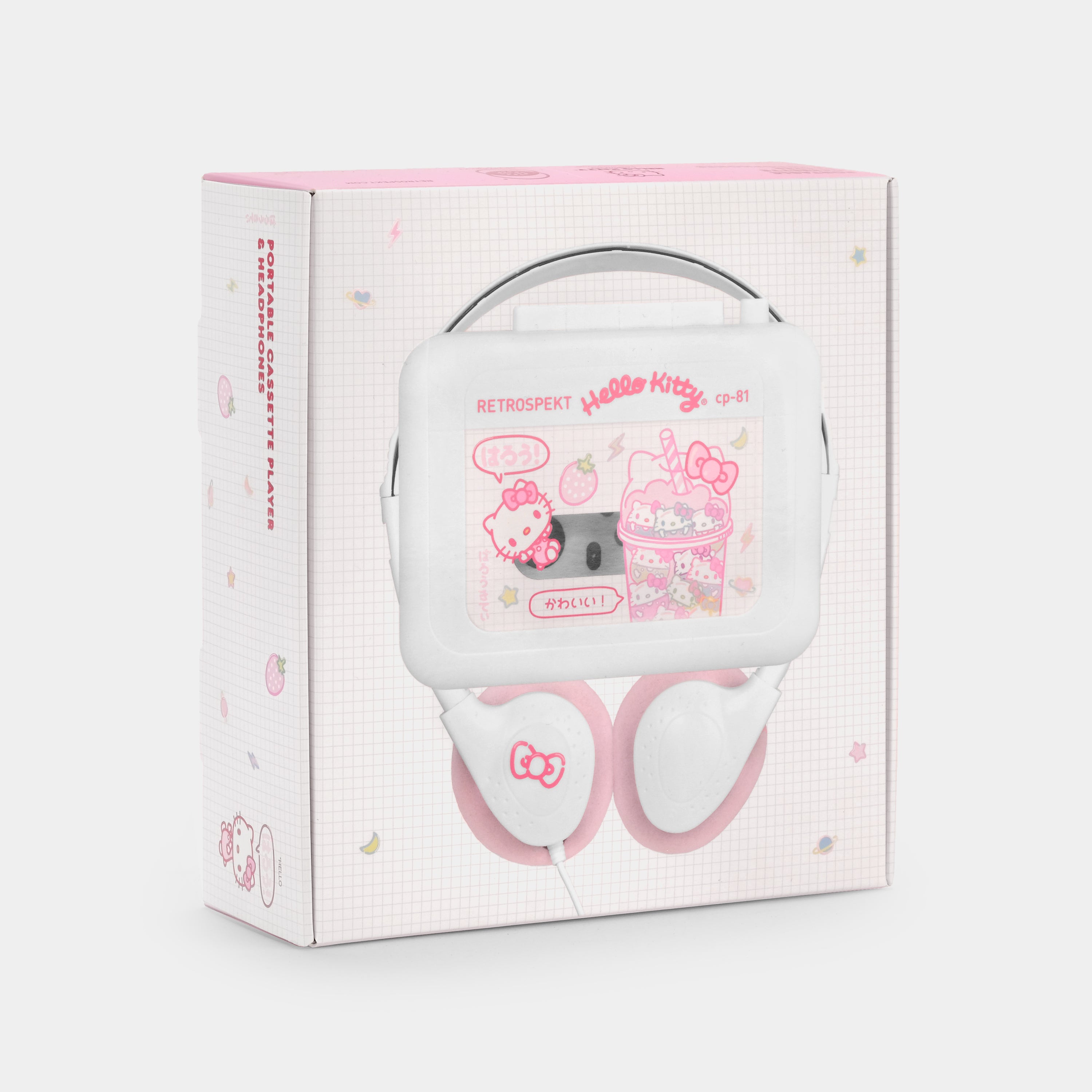 Hello Kitty Strawberry Kawaii CP-81 Portable Cassette Player