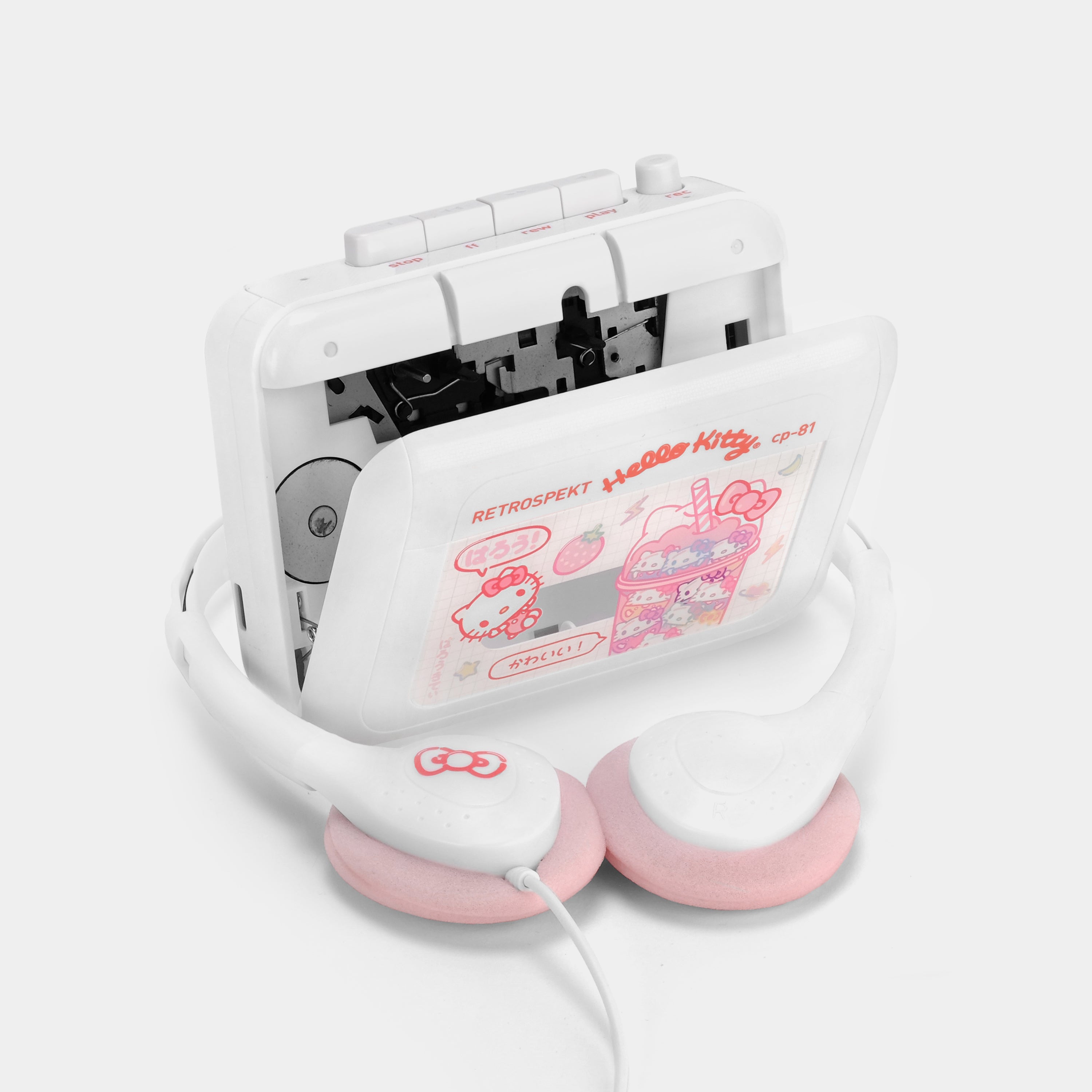 Hello Kitty Strawberry Kawaii CP-81 Portable Cassette Player