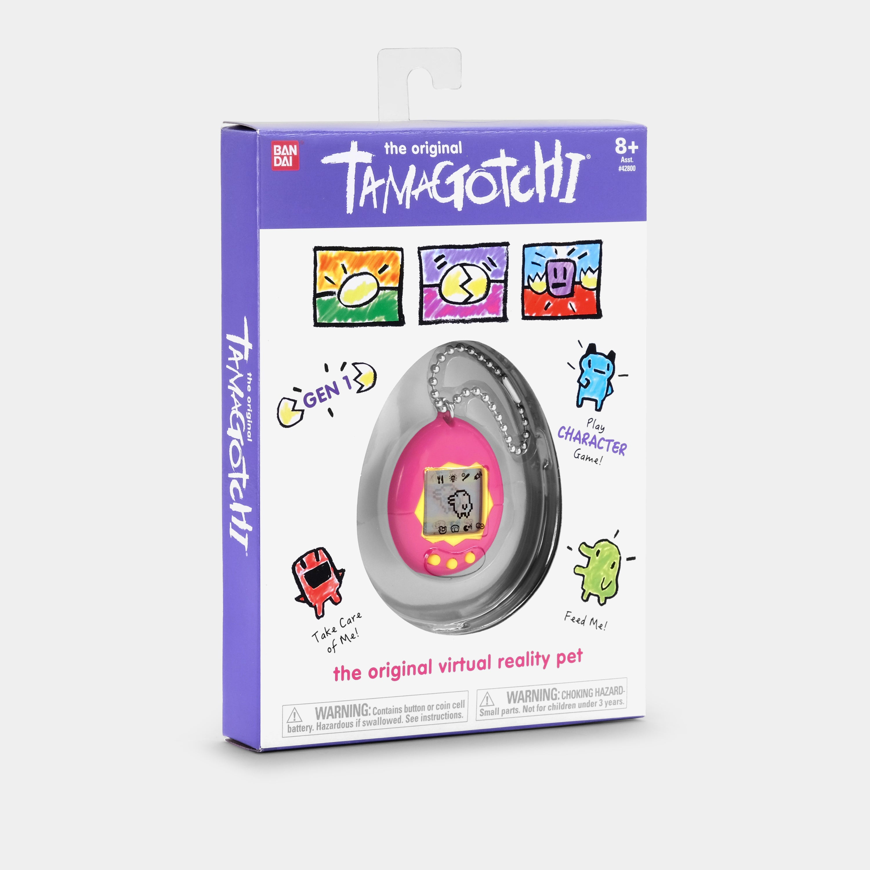 Original Tamagotchi (Gen. 1) Pink and Yellow Virtual Pet