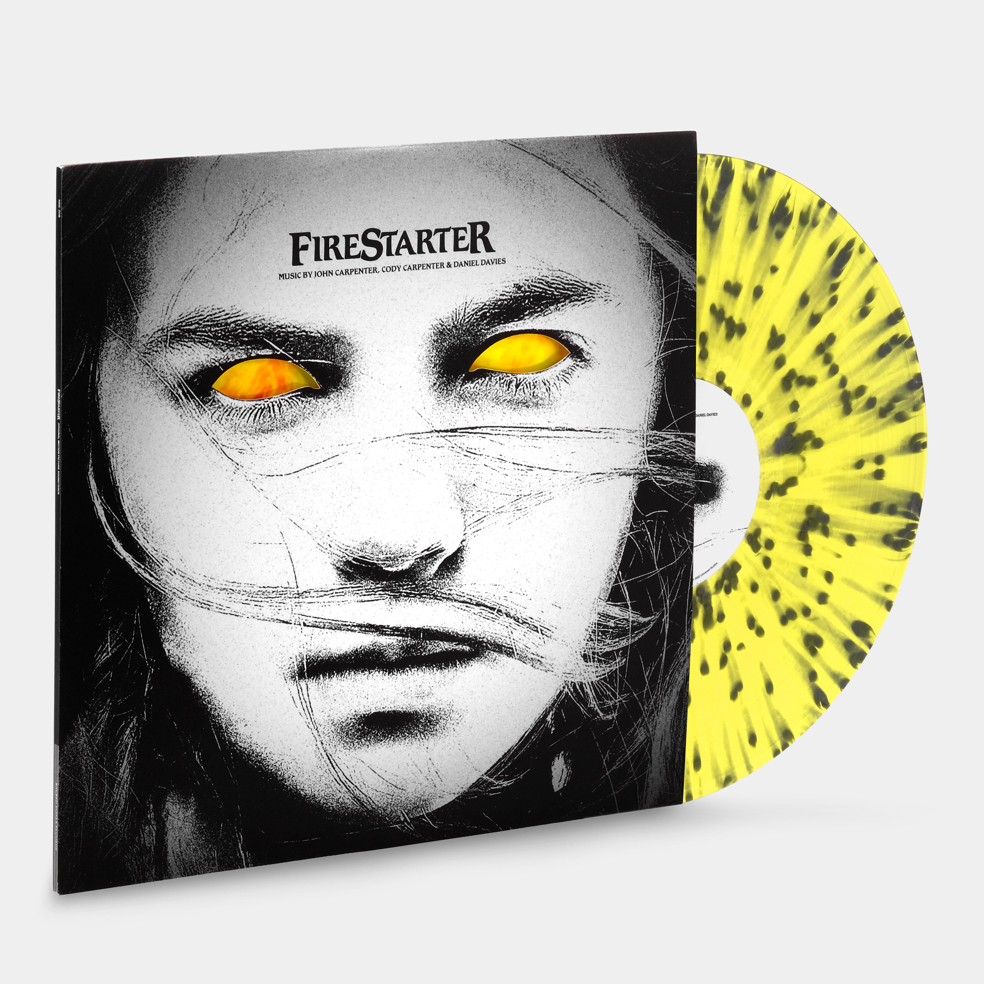 John Carpenter, Cody Carpenter, & Daniel Davies  - FireStarter (Original Motion Picture Soundtrack) LP Yellow & Bone Splatter Vinyl Record