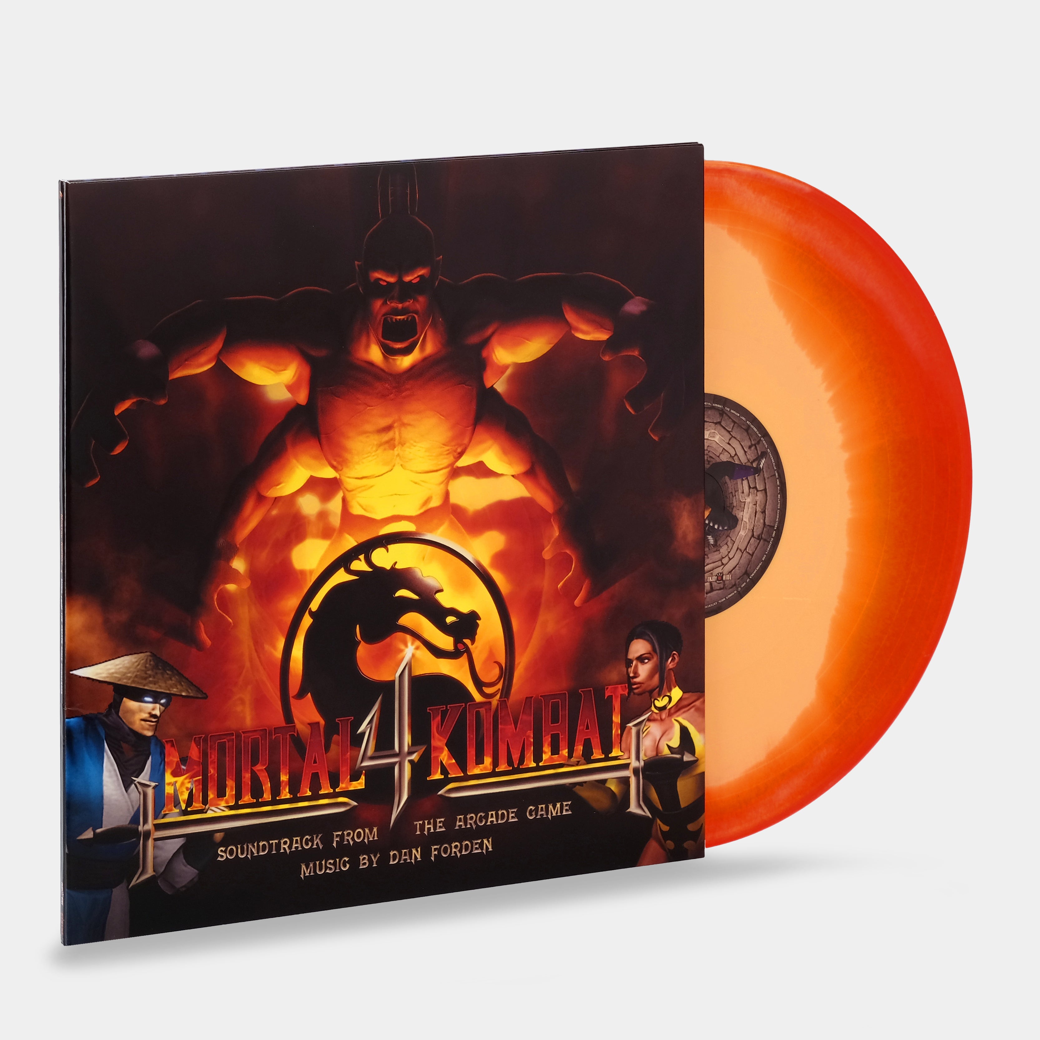 Dan Forden - Mortal Kombat 4 (Soundtrack From The Arcade Game) LP Red & Yellow Swirl Vinyl Record