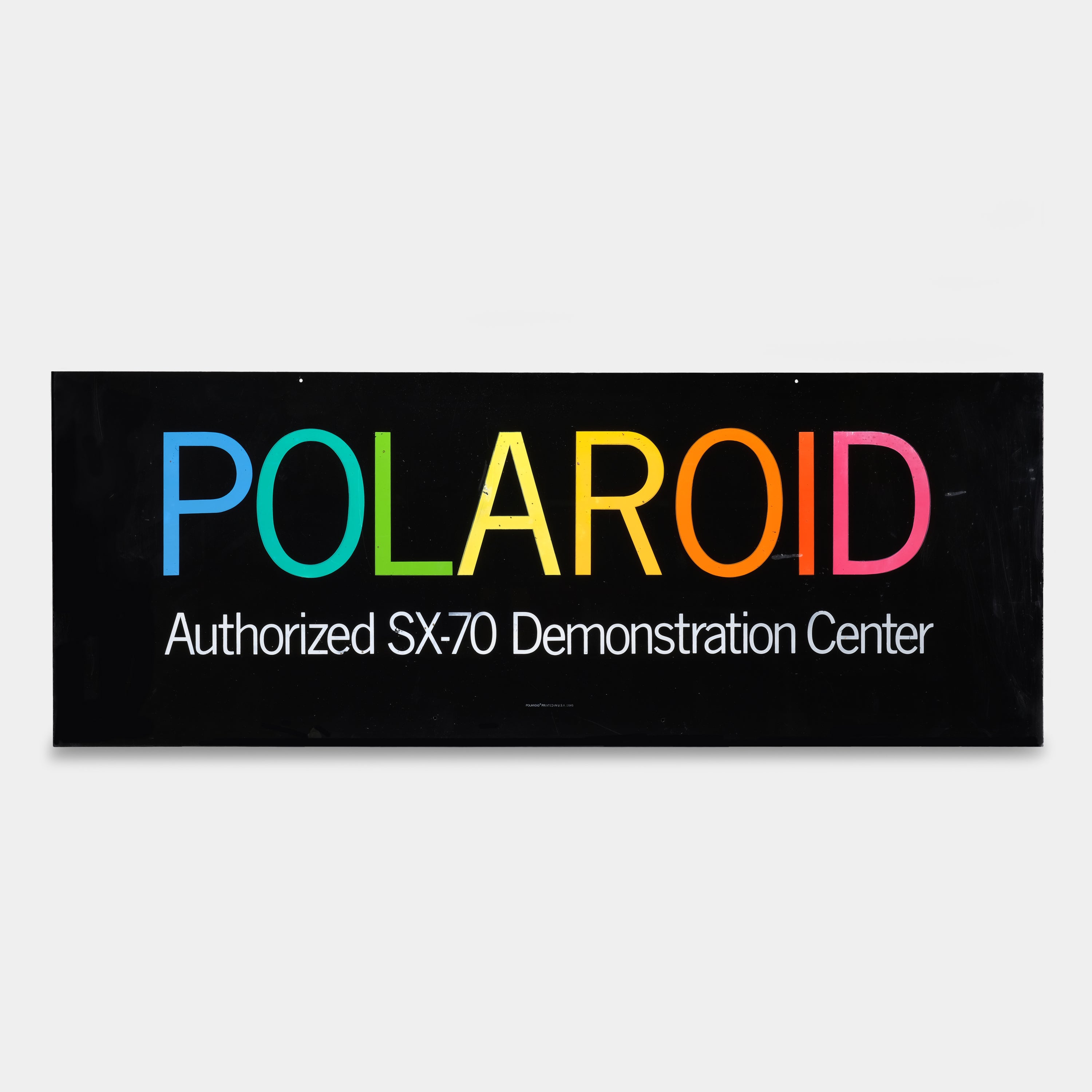 Vintage Polaroid "Authorized SX-70 Demonstration Center" Acrylic Sign