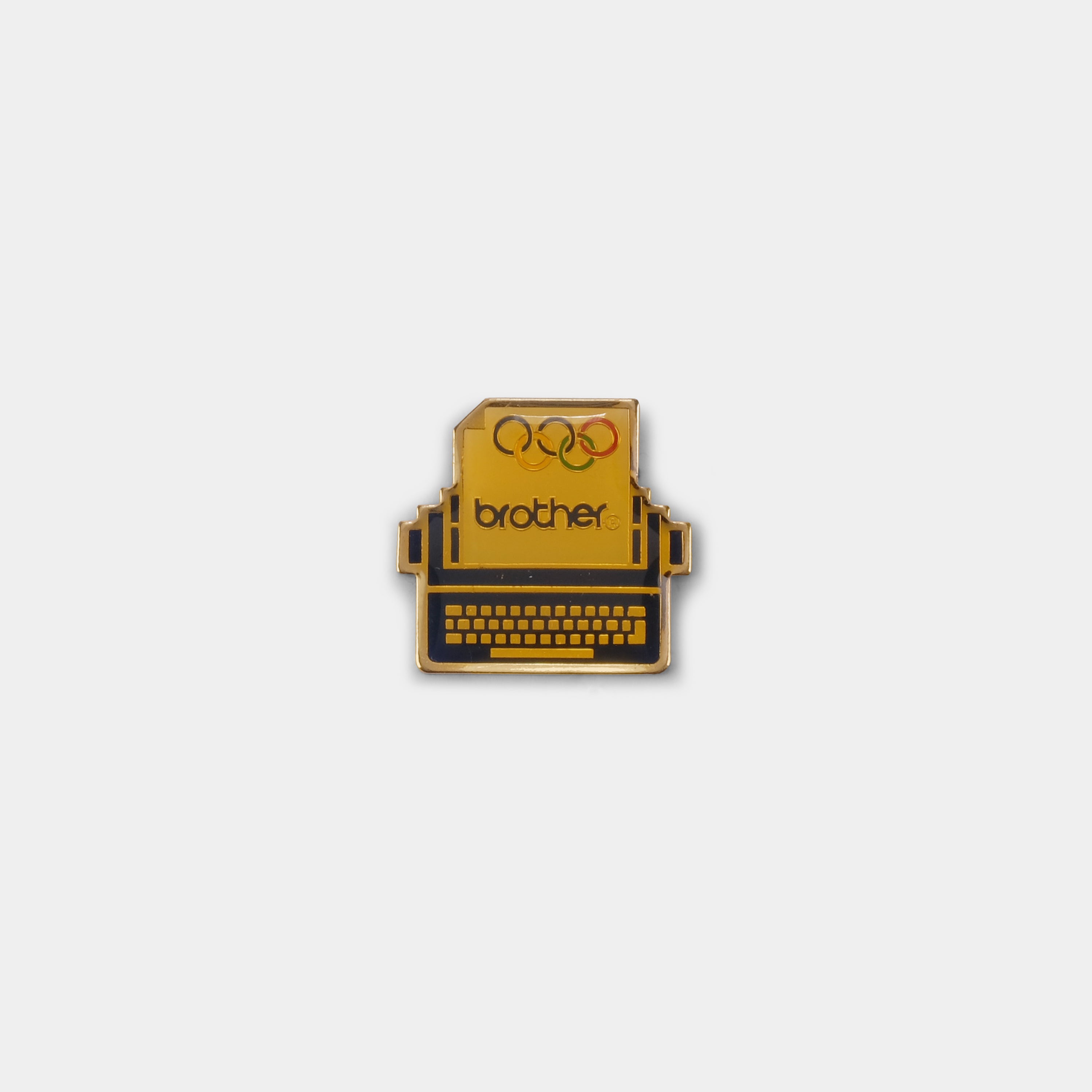 Brother Olympics Typewriter Vintage Enamel Pin