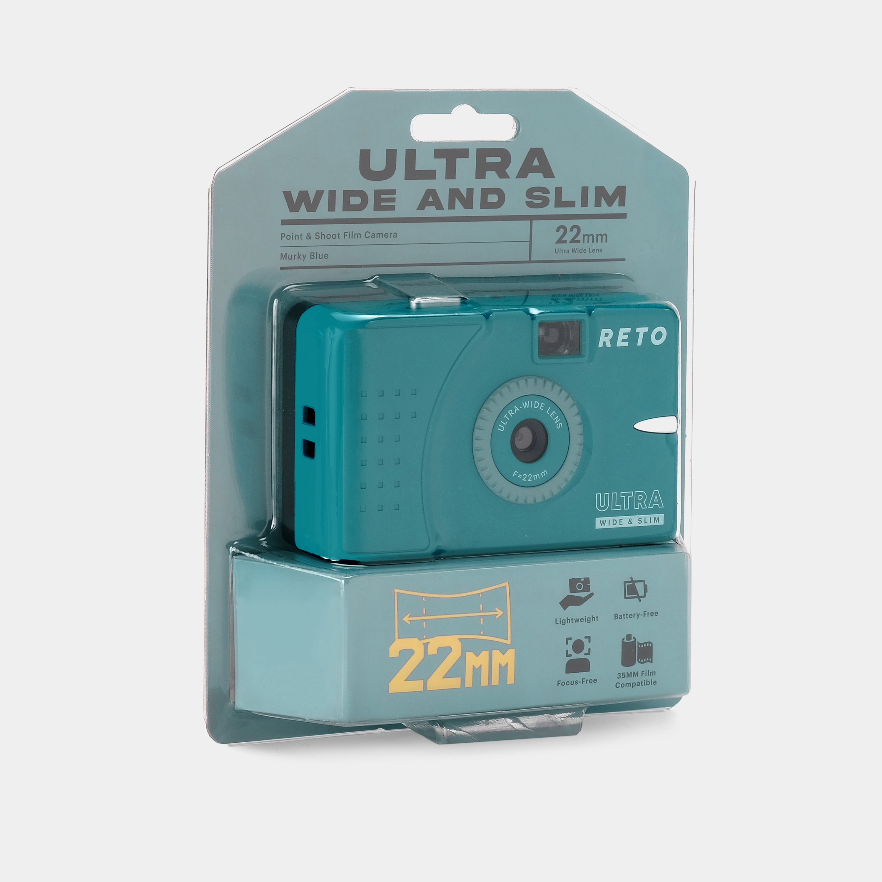 RETO Ultra Wide & Slim Murky Blue 35mm Film Camera