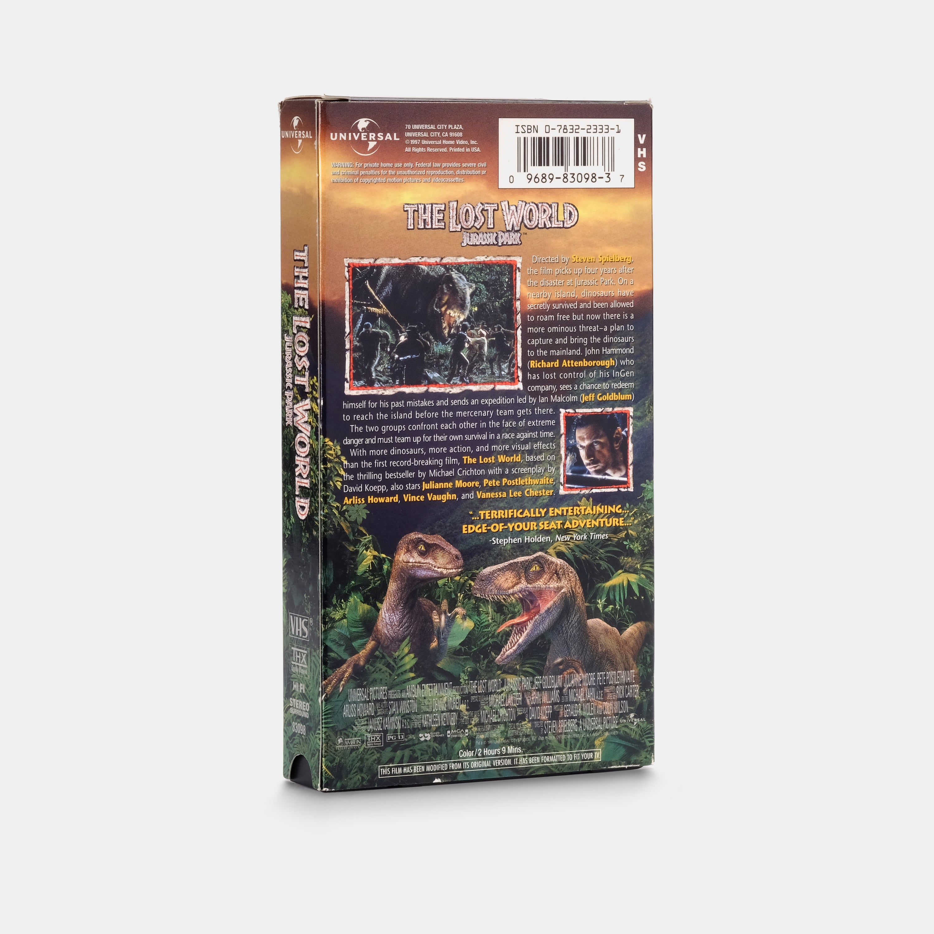 The Lost World: Jurassic Park VHS Tape