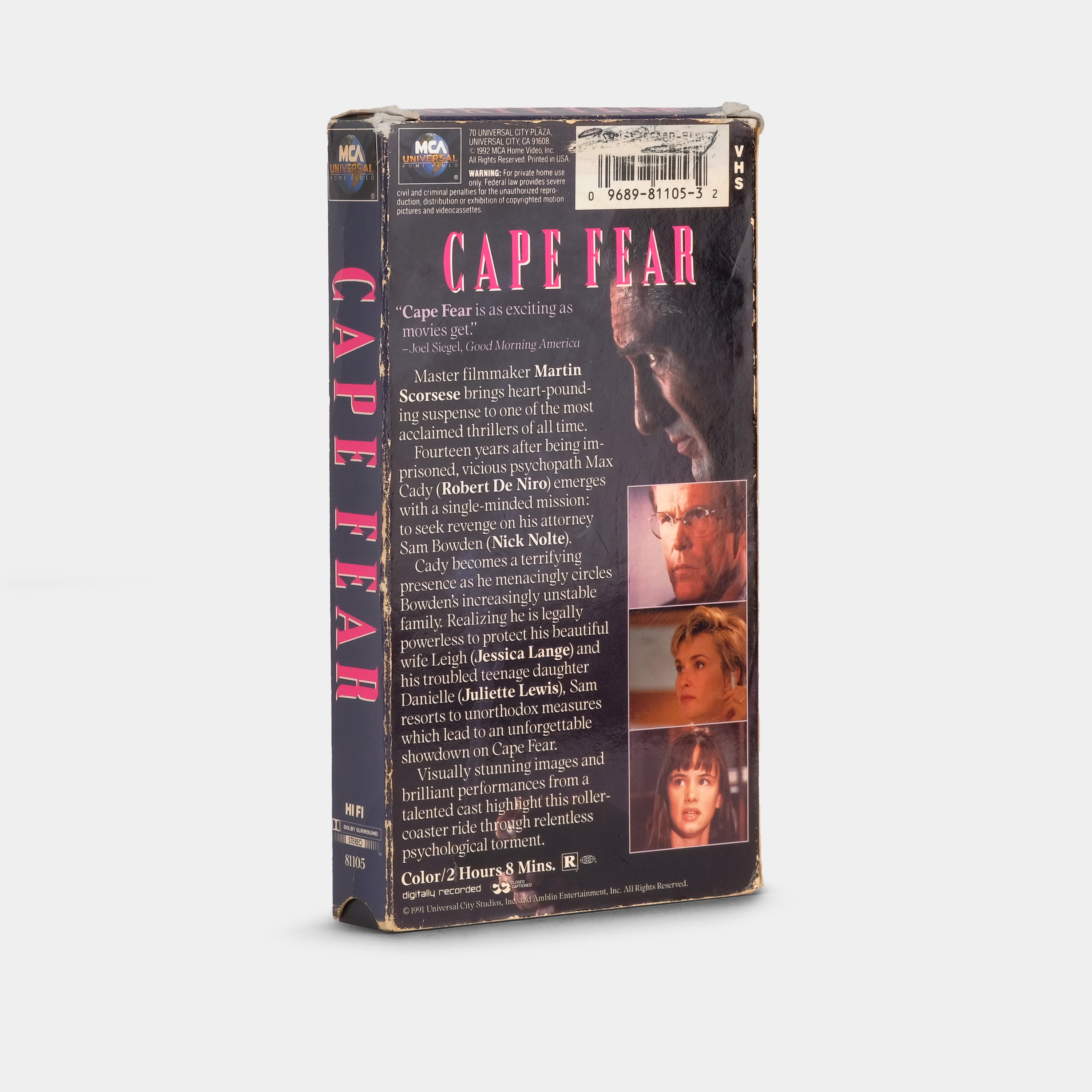 Cape Fear VHS Tape