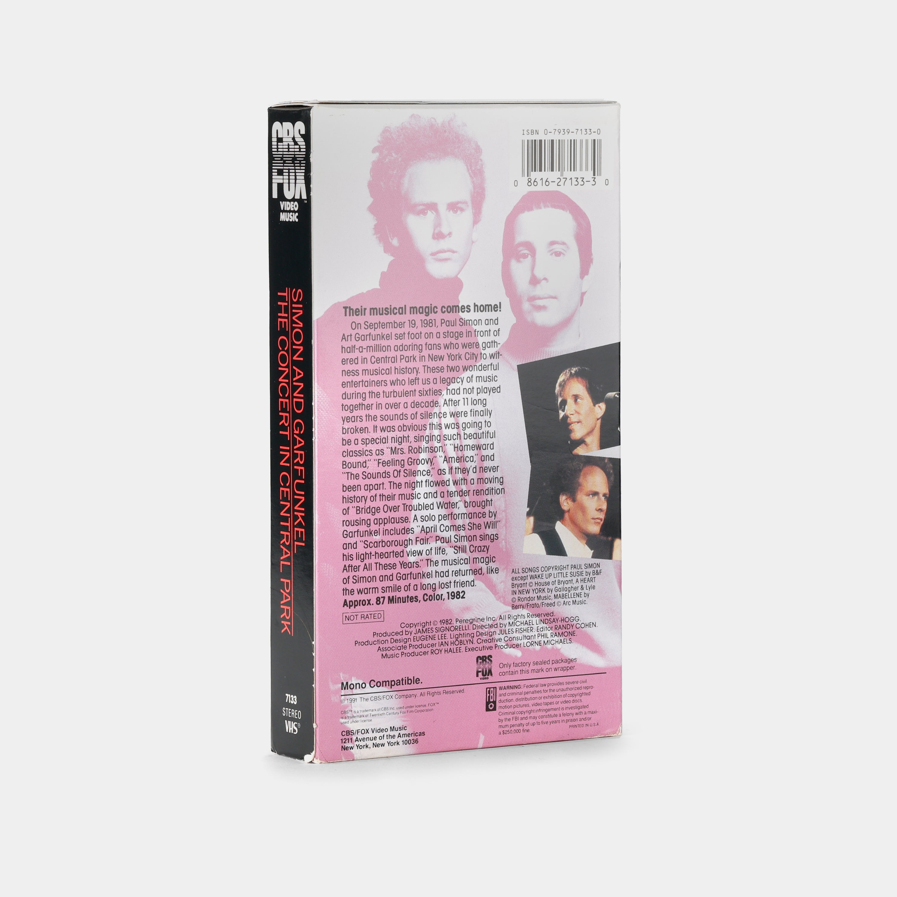 Simon And Garfunkel: The Concert In Central Park VHS Tape