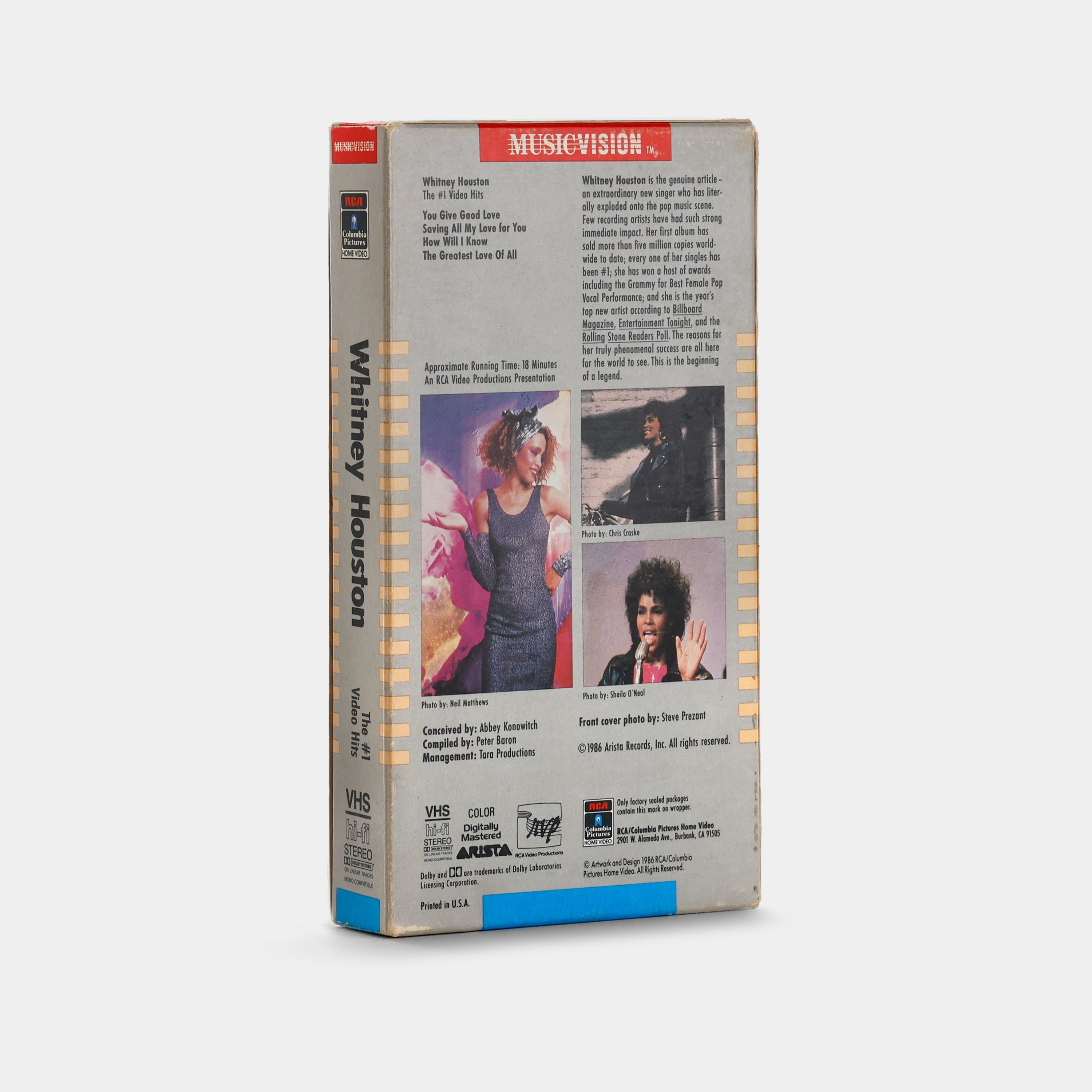 Whitney Houston: The #1 Video Hits VHS Tape