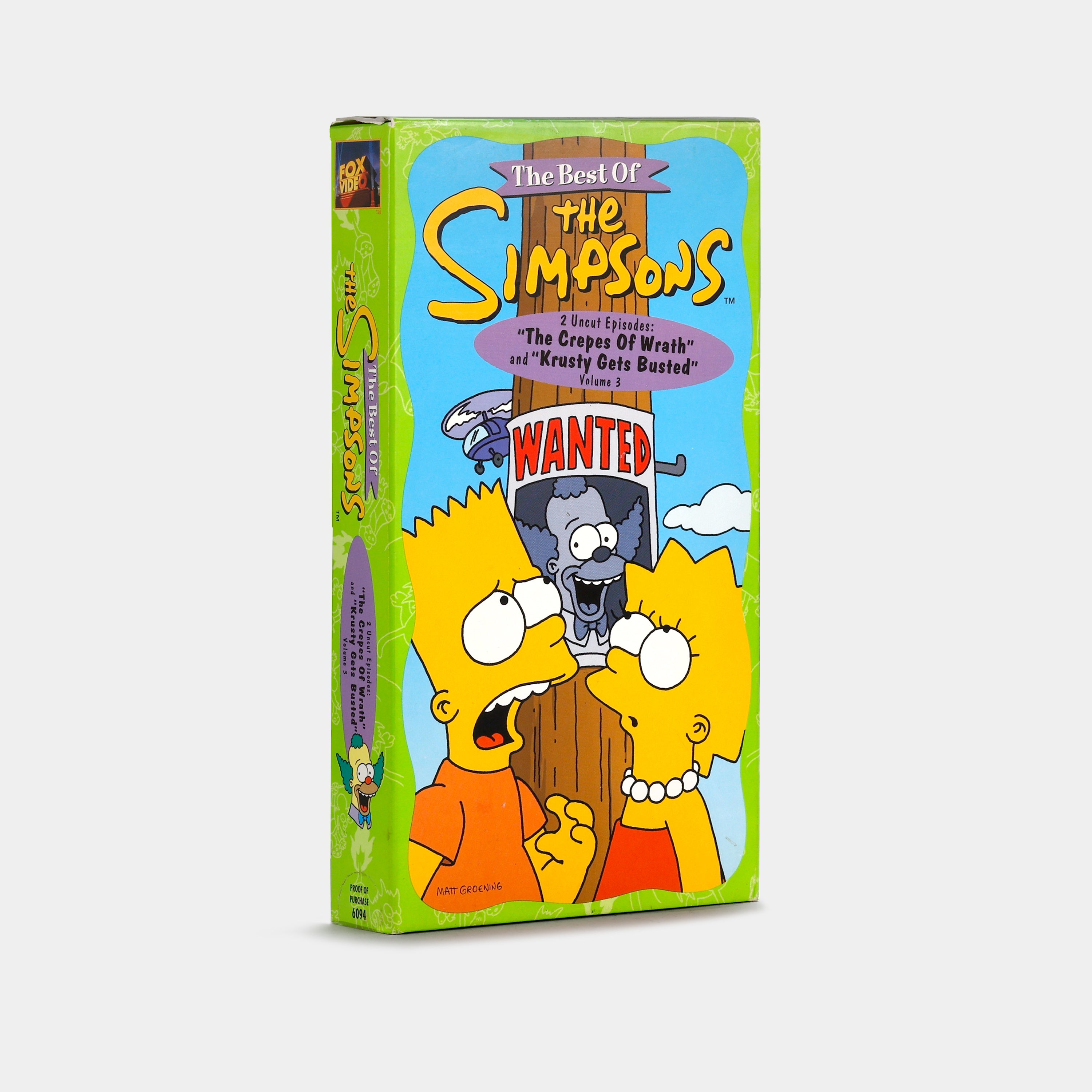 The Best Of The Simpsons: Volume 3 VHS Tape