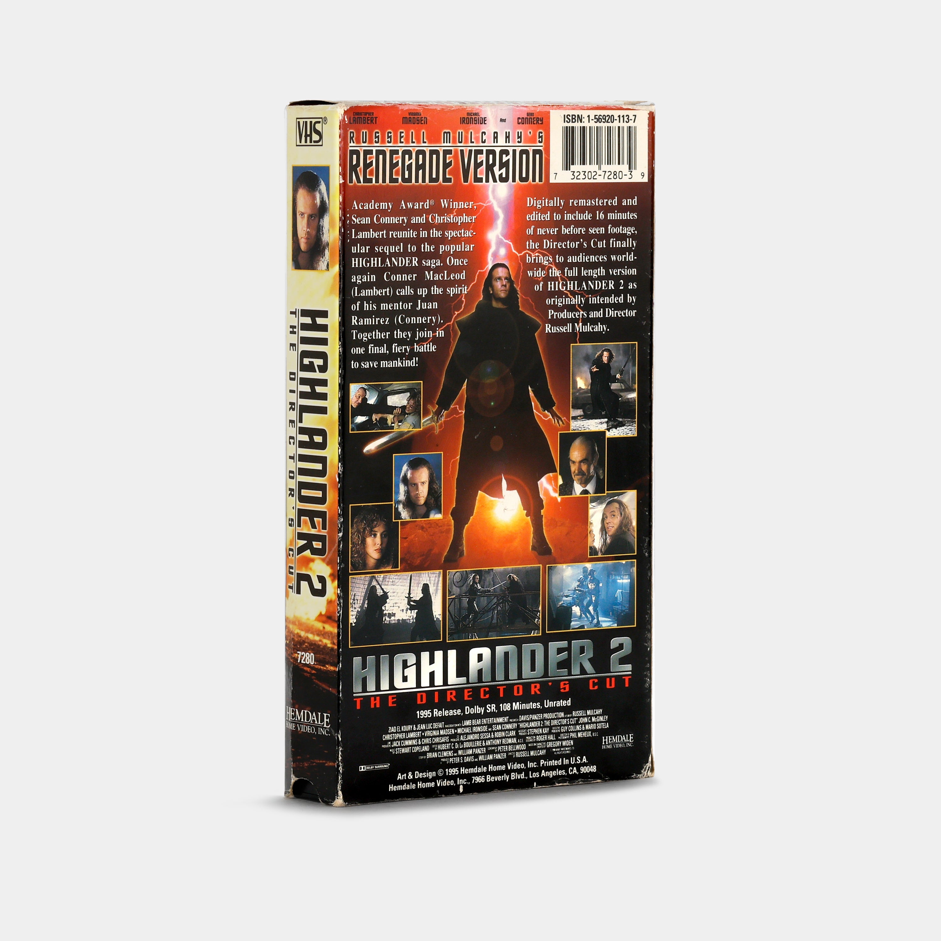 Highlander 2: Renegade Version - The Director's Cut VHS Tape