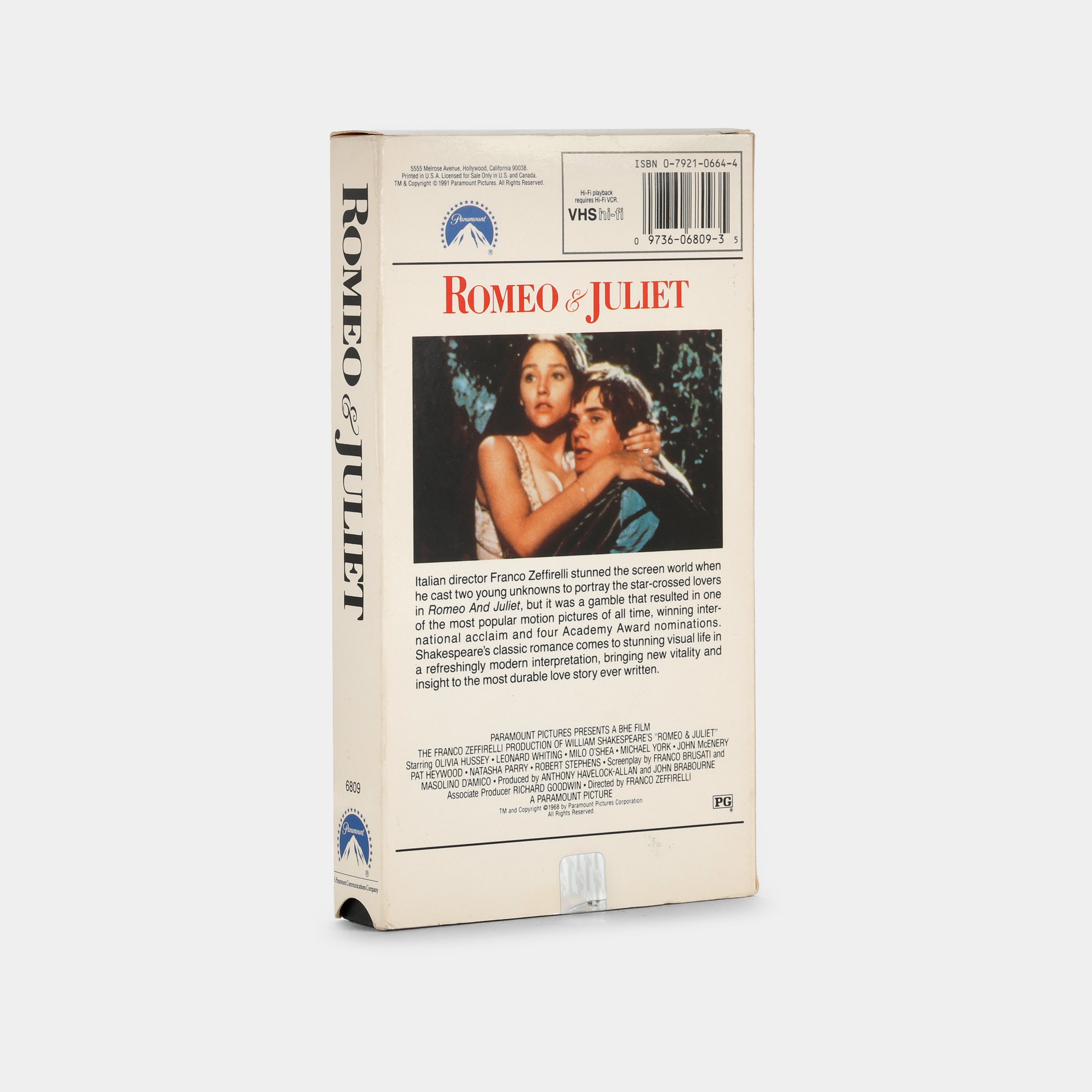 Romeo and Juliet VHS Tape