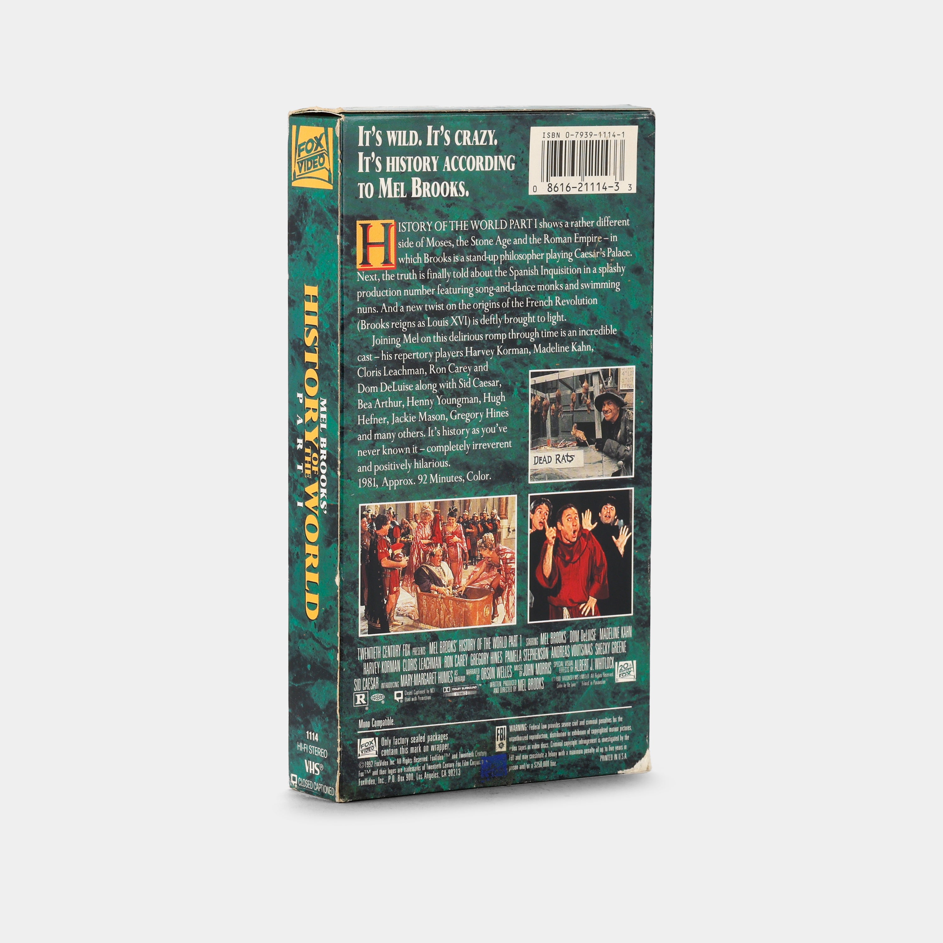 History of the World: Part I VHS Tape