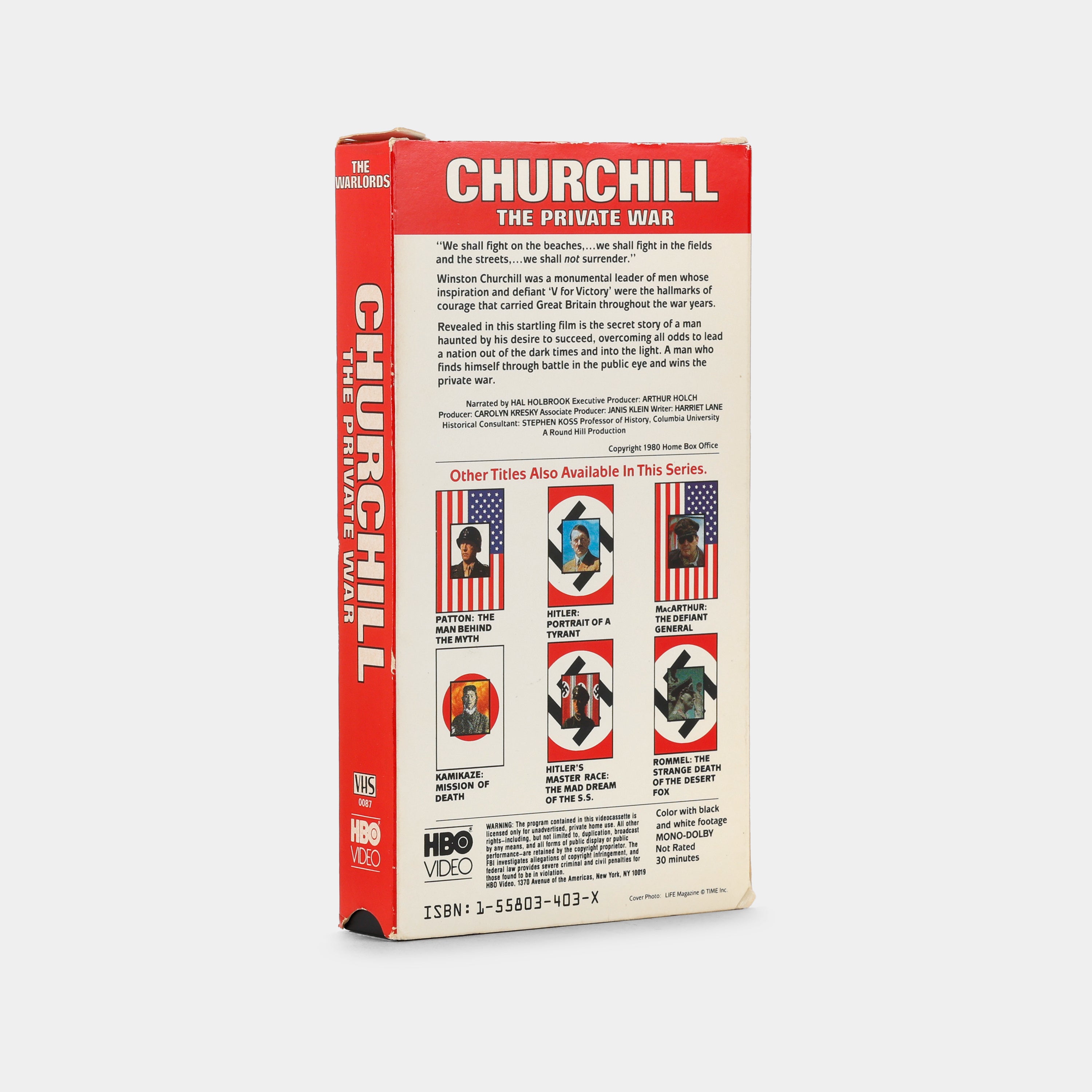 Churchill: The Private War VHS Tape