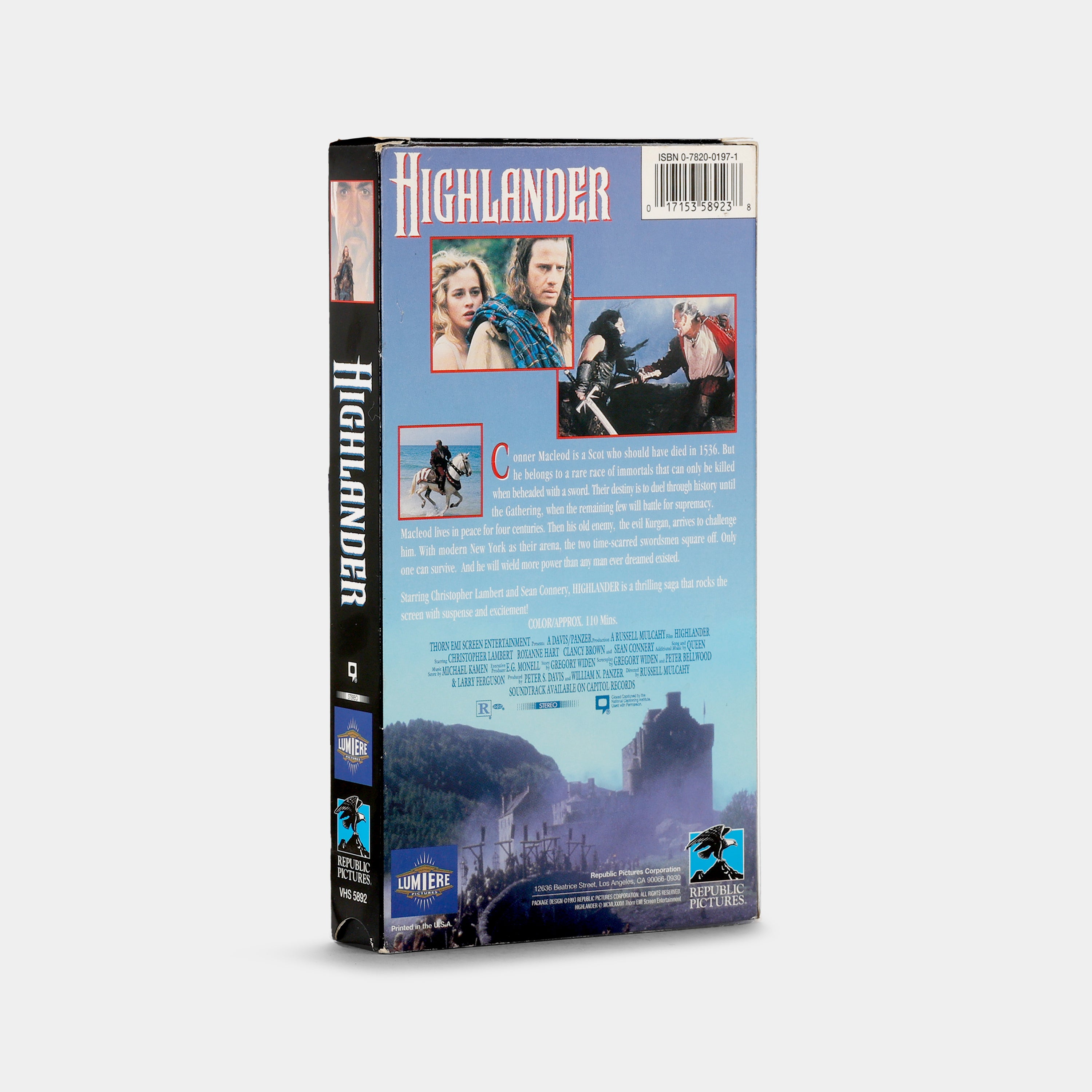 Highlander VHS Tape