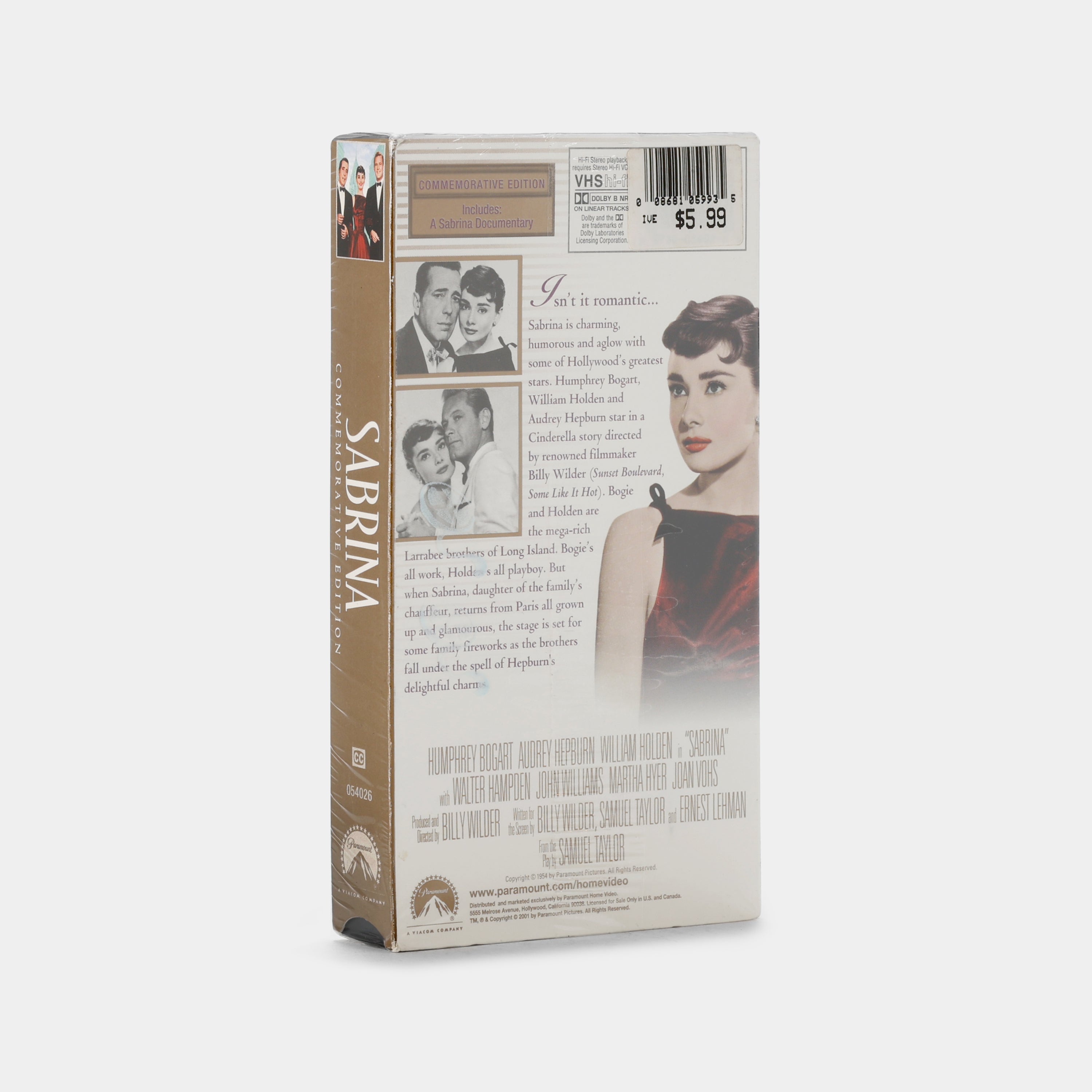 Sabrina (Sealed) VHS Tape