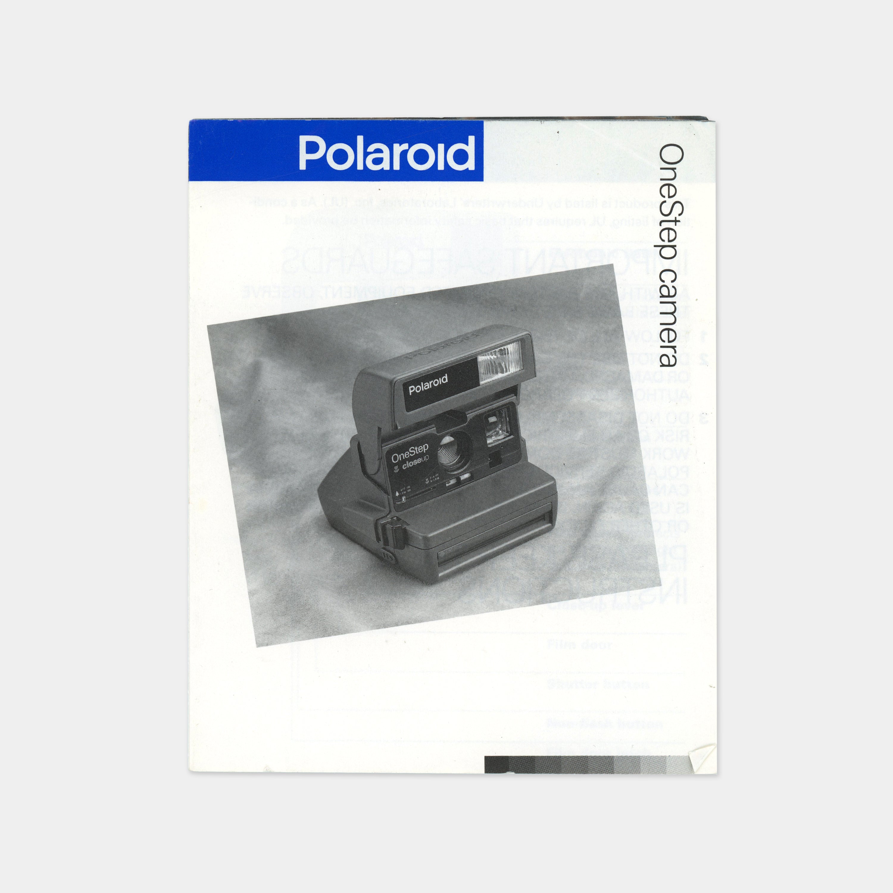 Polaroid 600 Onestep Camera Manual