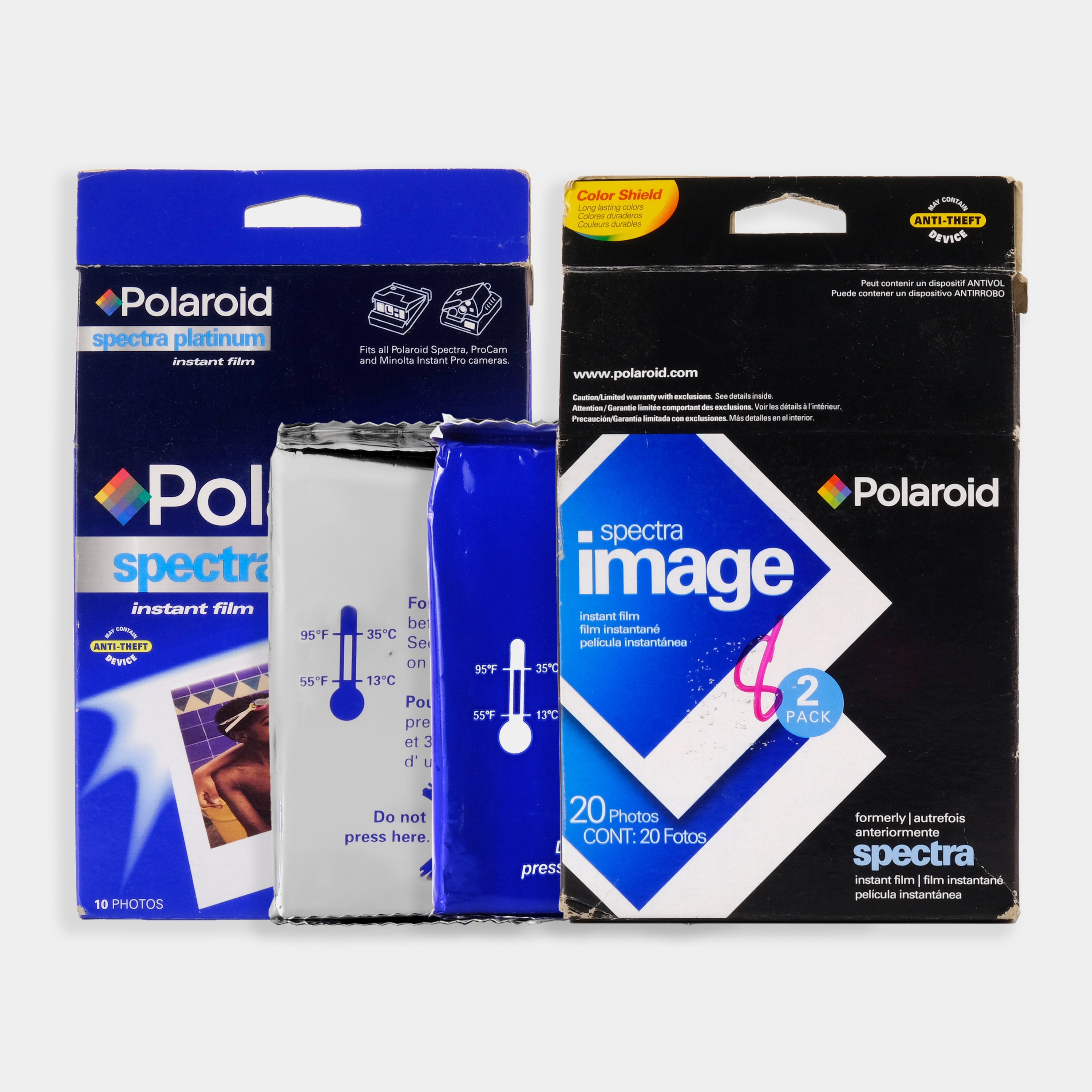 Lot of 5 Miscellaneous Expired Polaroid Spectra Film Packs