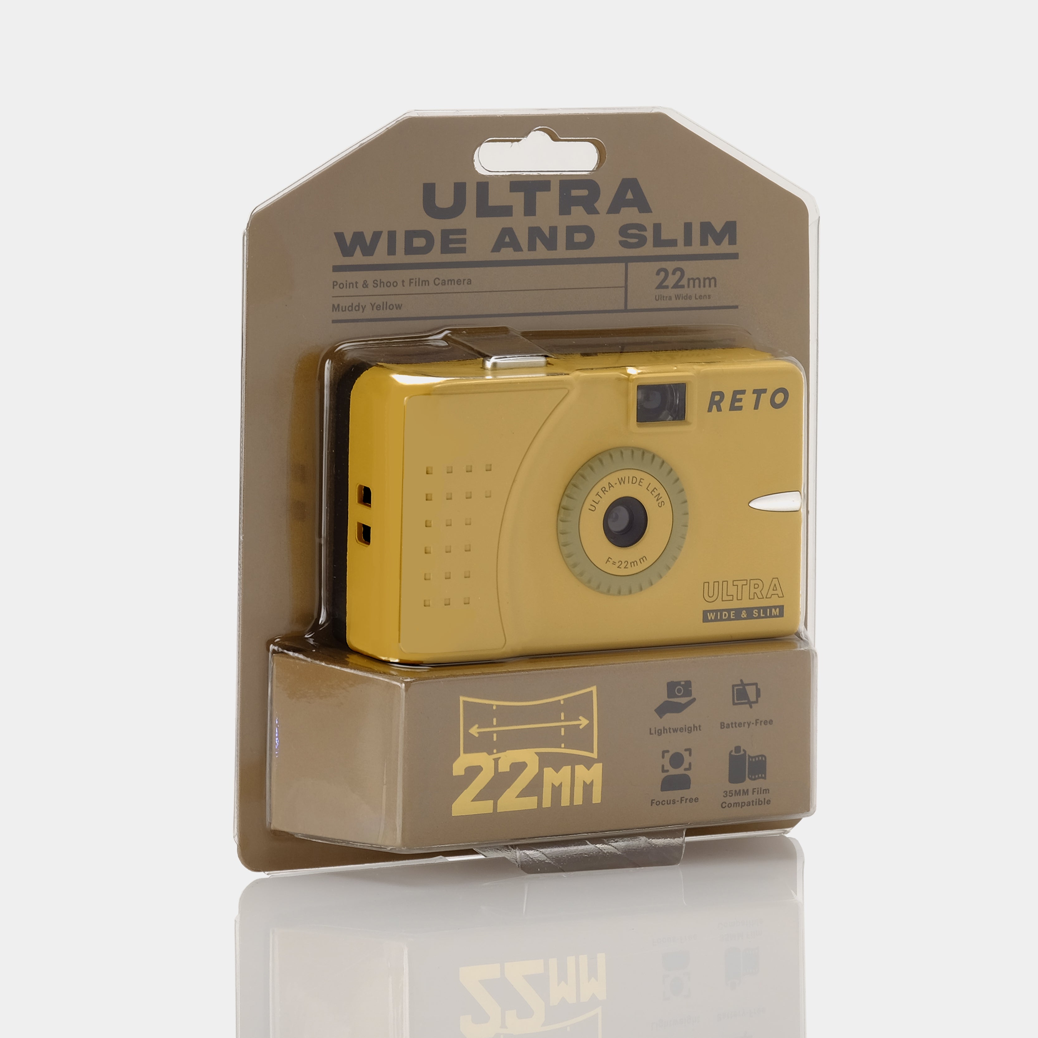 RETO Ultra Wide & Slim Muddy Yellow 35mm Film Camera